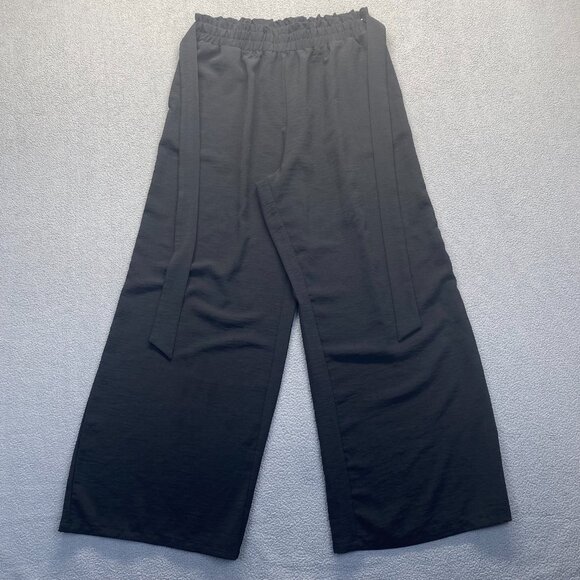 Women’s Modern Fit Pull On Black Casual Pants Size Large Pockets,Elastic Waist - Picture 10 of 10